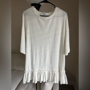 Double Zero Long Ruffle Top